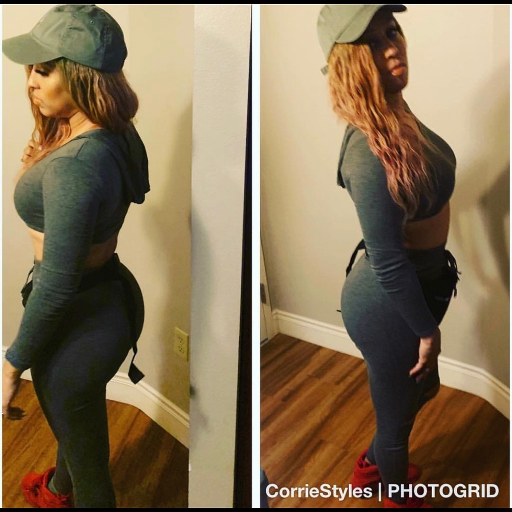2peice legging set with knee cutouts